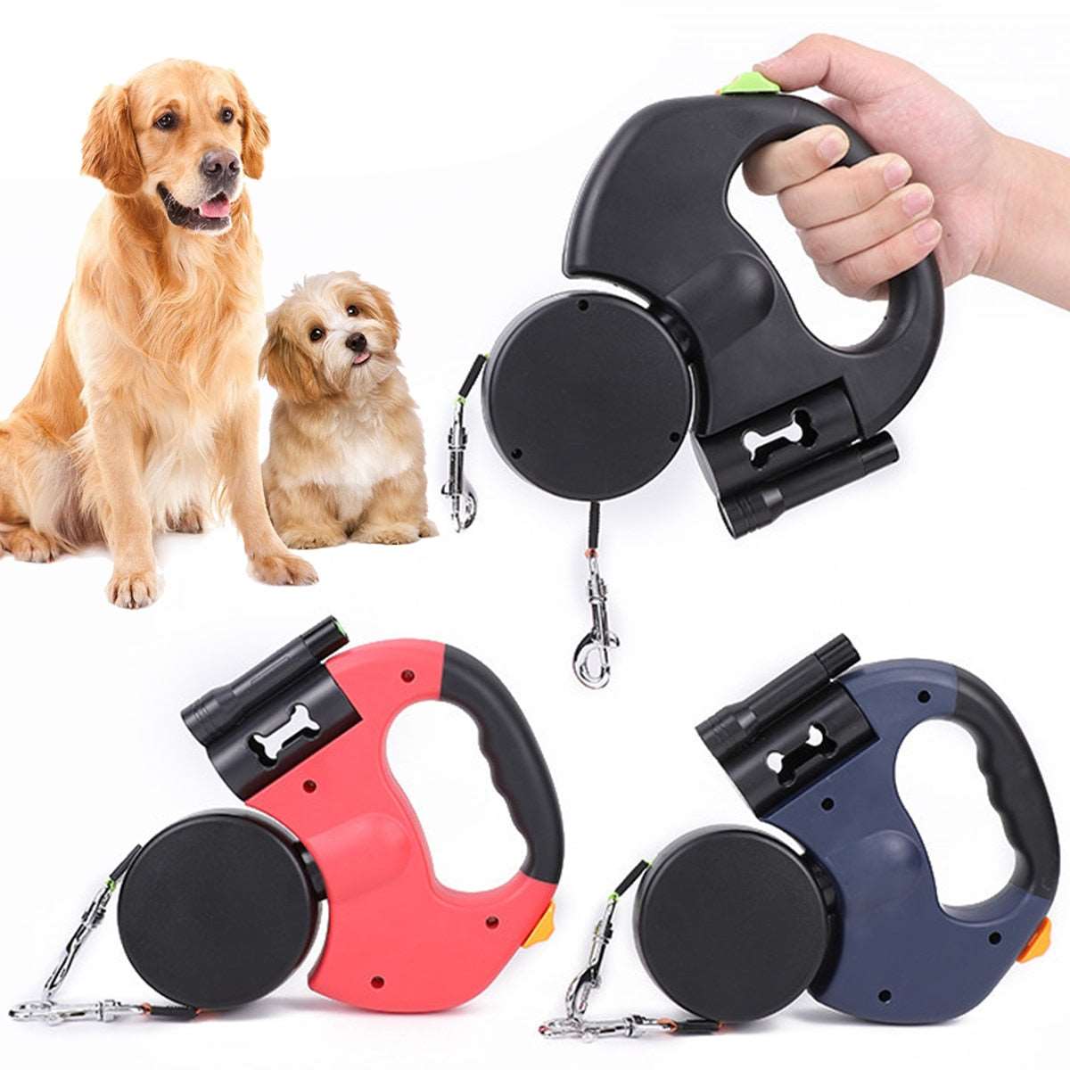 Automatic Dual Retractable Dog Leash - Premium  from Shoponeer - Just $29.99! Shop now at Shoponeer