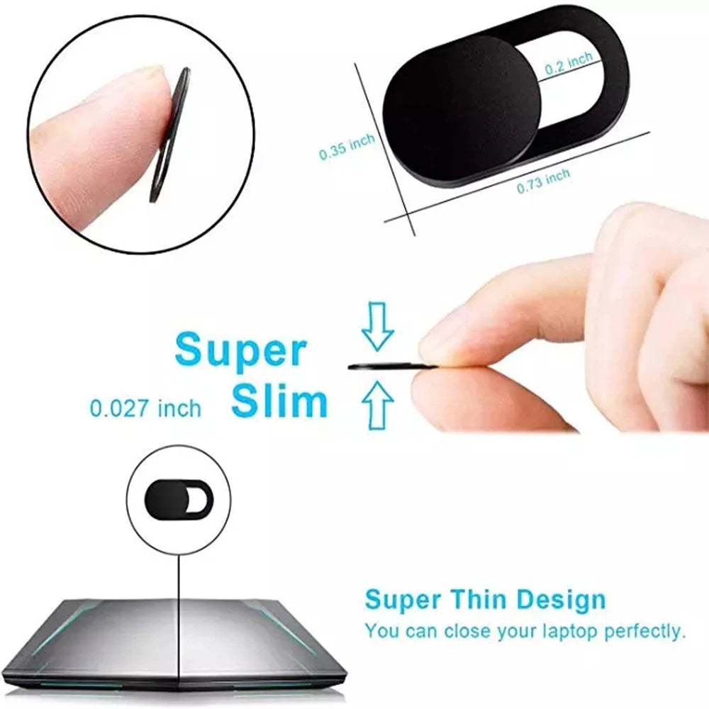 Thin black laptop stand with measurements and close-up of use on a white background