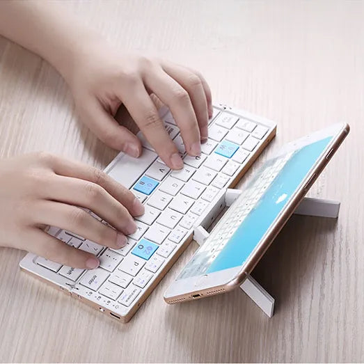 Foldable Bluetooth Wireless Keyboard - Premium  from Shoponeer - Just $75! Shop now at Shoponeer