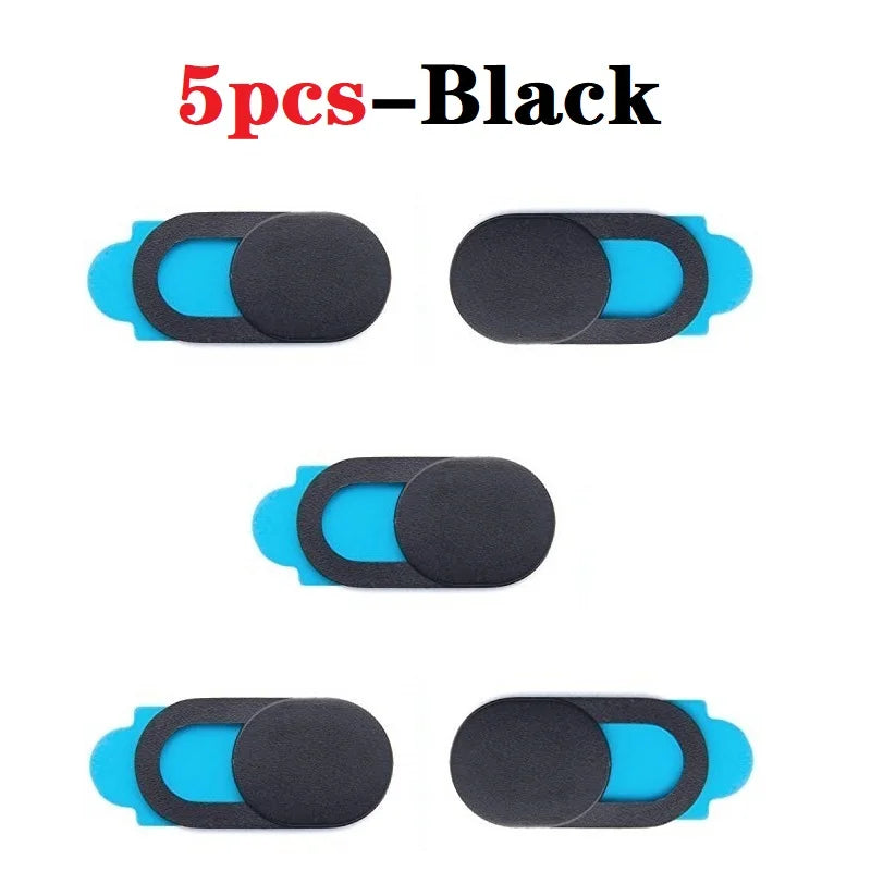 Five black and blue phone screen protectors on a white background with '5pcs-Black' text.