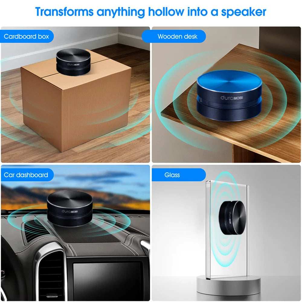 Mini Bone Conduction Bluetooth Speaker – Portable Wireless Speaker with Built-In Mic