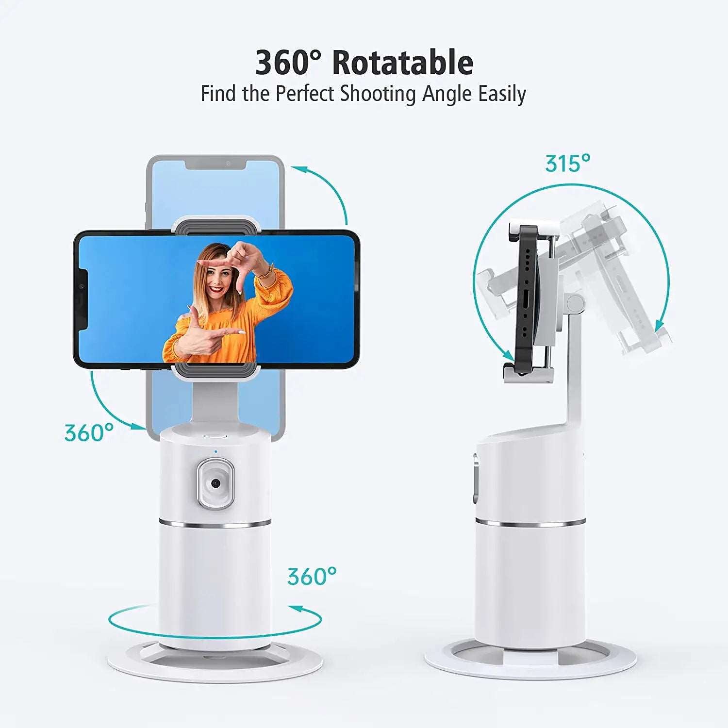 360° Rotation Auto Face Tracking Phone Holder - Premium  from Shoponeer - Just $35.98! Shop now at Shoponeer