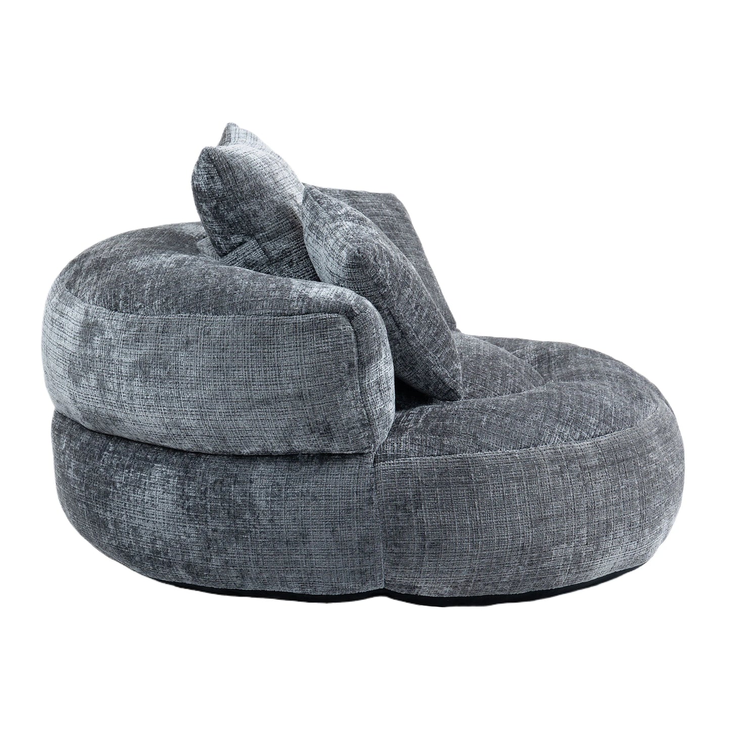 High Back Bean Bag Lounge Chair – Chenille Lazy Sofa with Armrests for Living Room or Bedroom