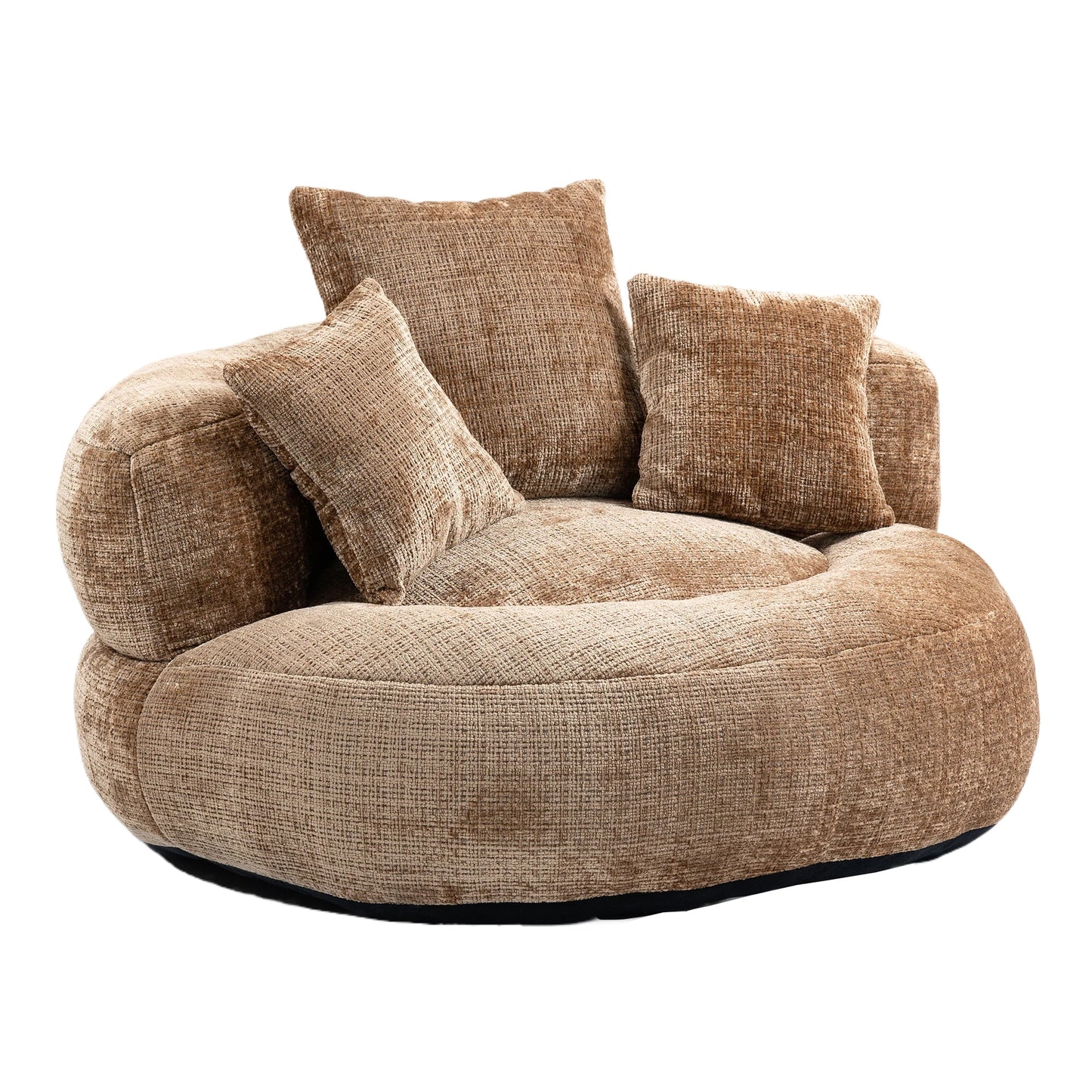 High Back Bean Bag Lounge Chair – Chenille Lazy Sofa with Armrests for Living Room or Bedroom