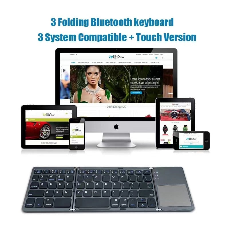 Multi-function Wireless Folding Keyboard