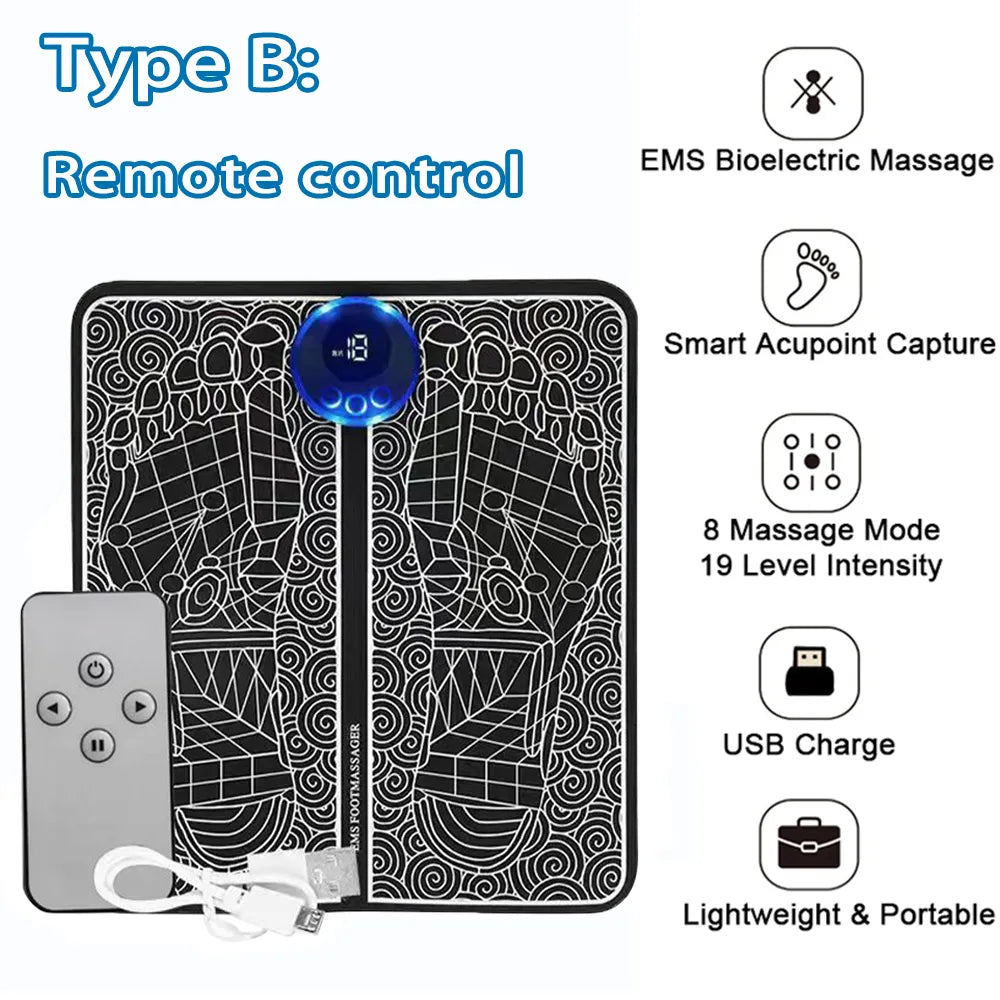 Foldable EMS Foot Massager Mat - Premium  from Shoponeer - Just $19.99! Shop now at Shoponeer