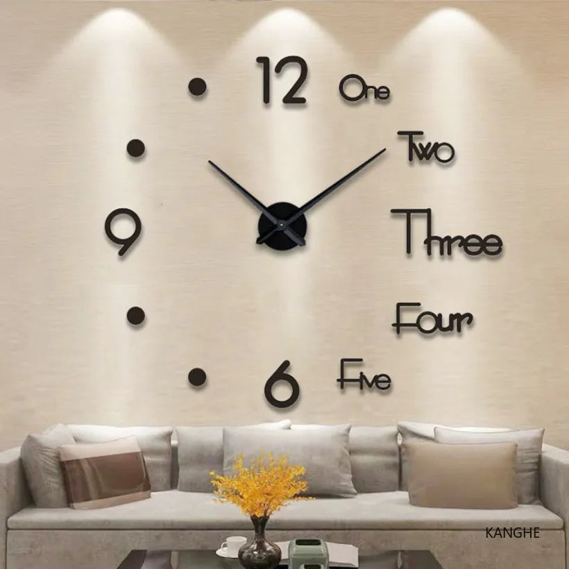 Large 3D DIY Wall Clock - Premium  from Shoponeer - Just $11.36! Shop now at Shoponeer