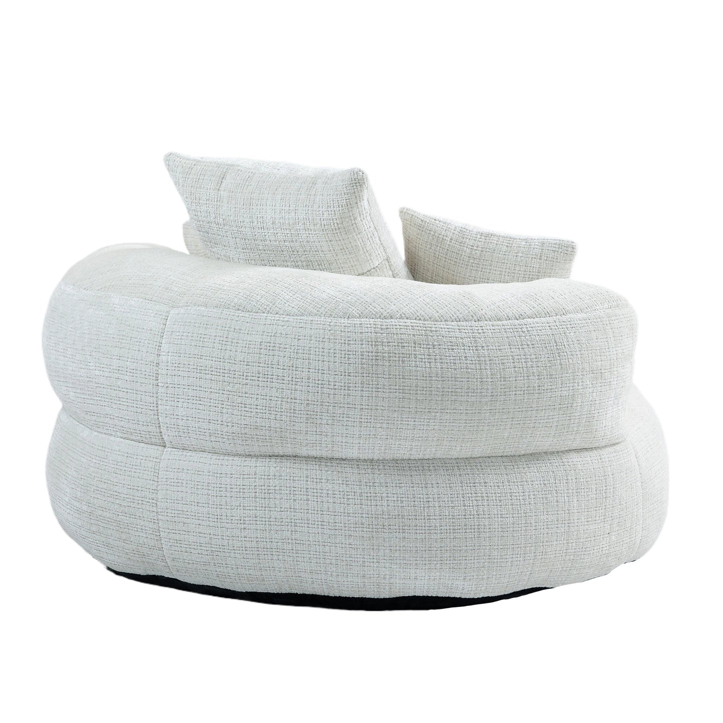 High Back Bean Bag Lounge Chair – Chenille Lazy Sofa with Armrests for Living Room or Bedroom