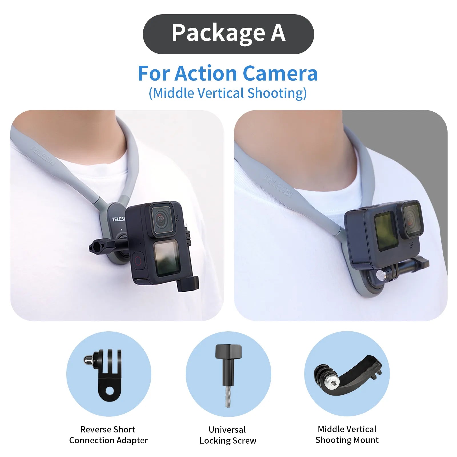 TELESIN Magnetic Neck Mount for GoPro, Mobile Phones - Premium  from Shoponeer - Just $32.99! Shop now at Shoponeer