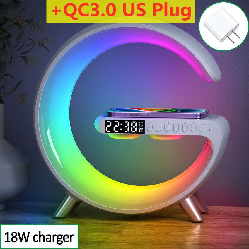 Multifunction Wireless Charger Alarm Clock Lamp - Premium  from Shoponeer - Just $47.99! Shop now at Shoponeer