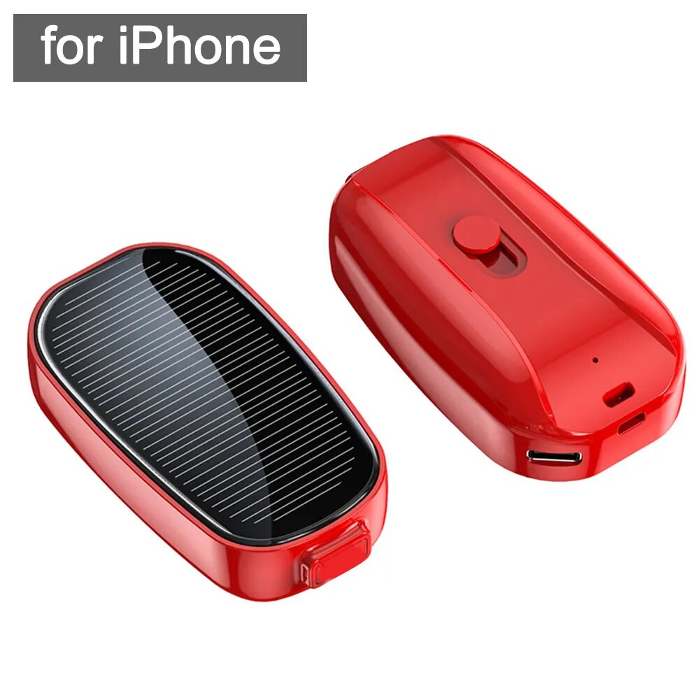 Portable Solar Power Bank Charger Keychain - Premium  from Shoponeer - Just $25.99! Shop now at Shoponeer