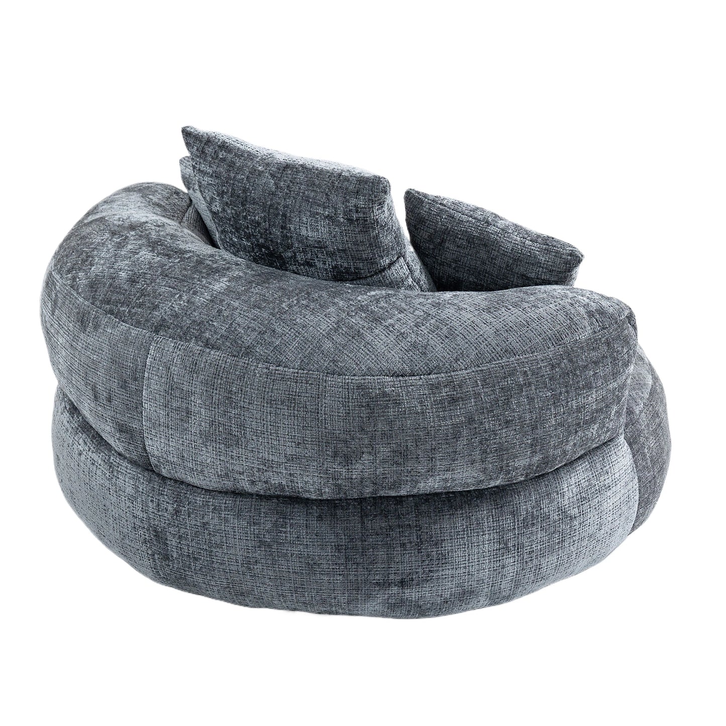 High Back Bean Bag Lounge Chair – Chenille Lazy Sofa with Armrests for Living Room or Bedroom