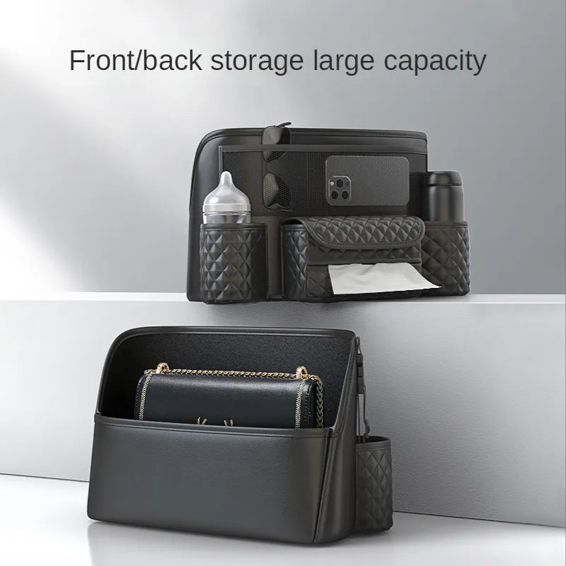 Large Capacity Leather Car Organizer - Premium  from Shoponeer - Just $23.99! Shop now at Shoponeer