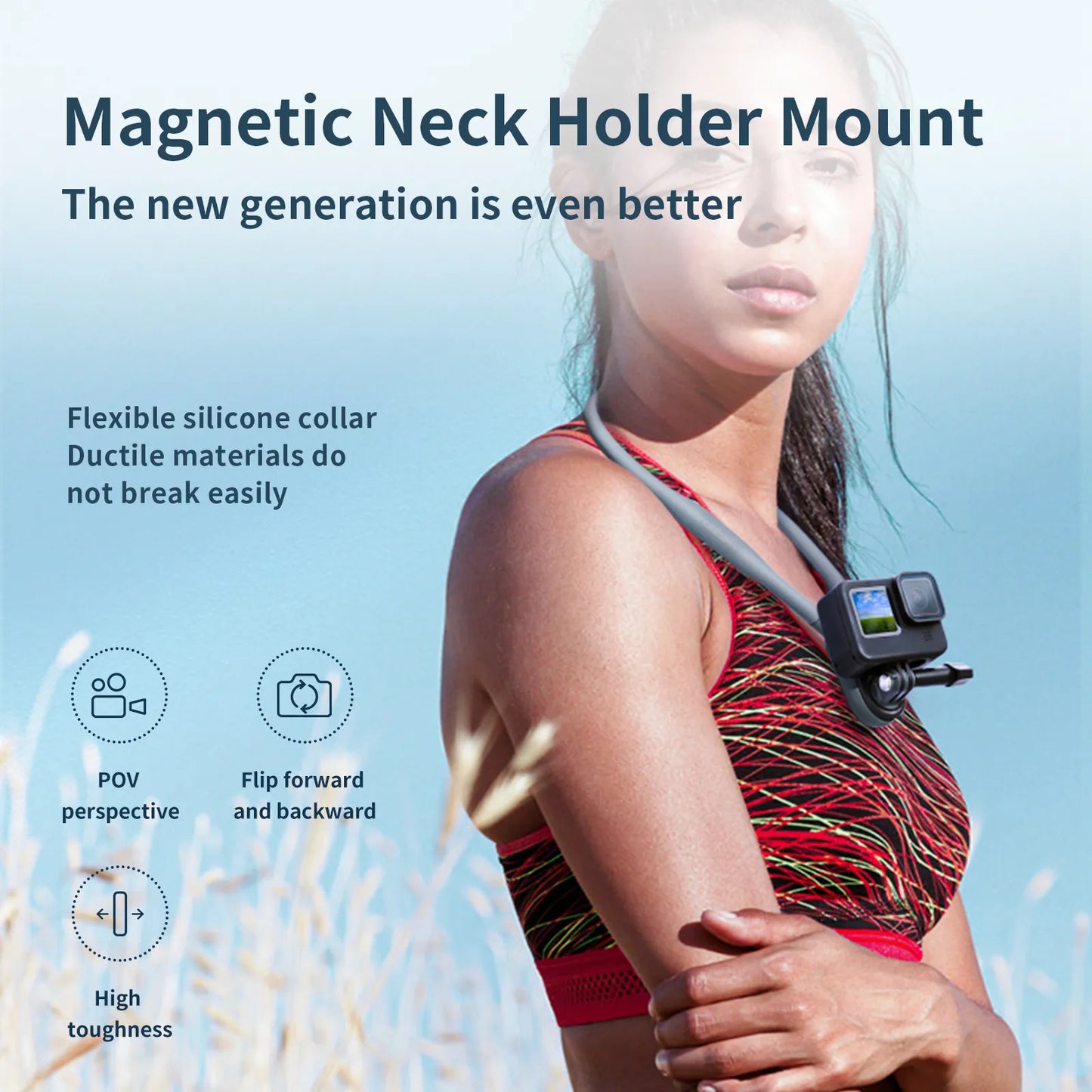 TELESIN Magnetic Neck Mount for GoPro, Mobile Phones - Premium  from Shoponeer - Just $32.99! Shop now at Shoponeer