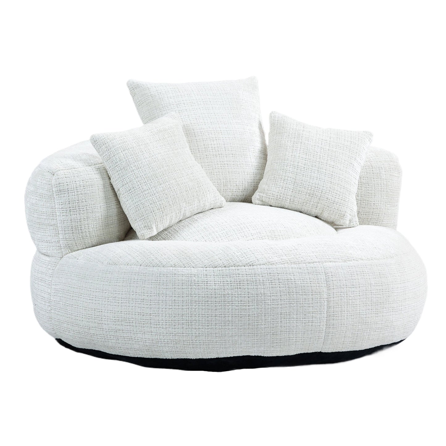 High Back Bean Bag Lounge Chair – Chenille Lazy Sofa with Armrests for Living Room or Bedroom