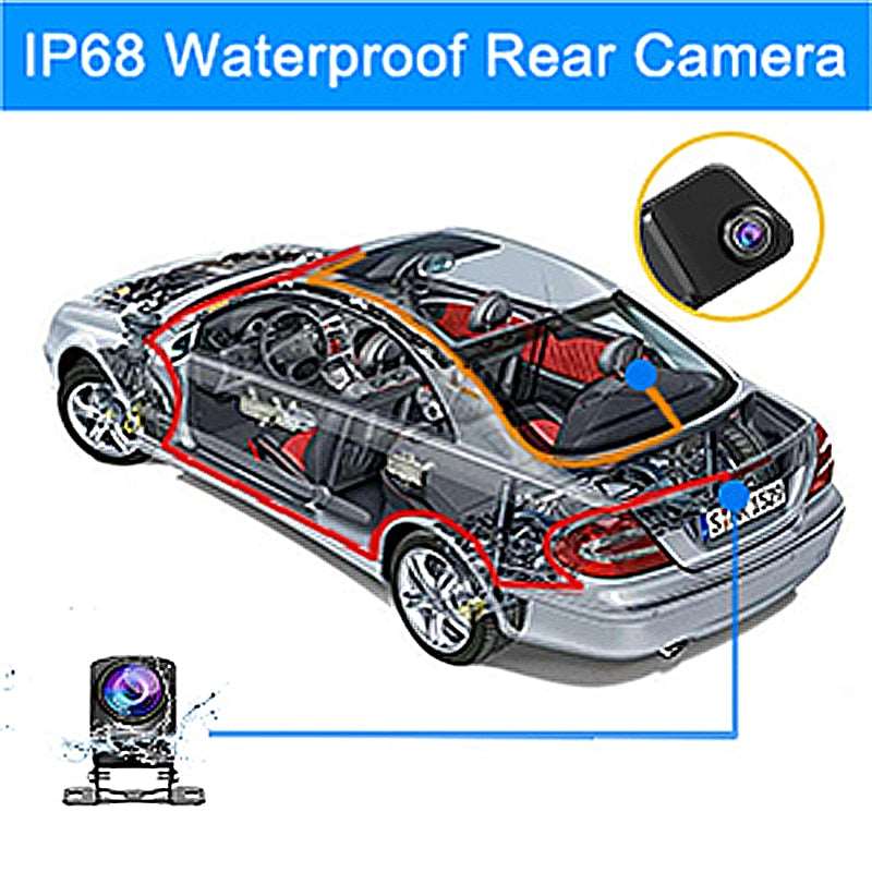 AZDOME PG17 Front and Rear Mirror Dual Dash Cam - Premium  from Shoponeer - Just $110! Shop now at Shoponeer