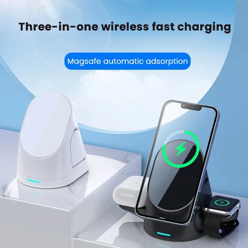 Magnetic 3-in-1 Wireless Charging Stand - Premium  from Shoponeer - Just $35.99! Shop now at Shoponeer