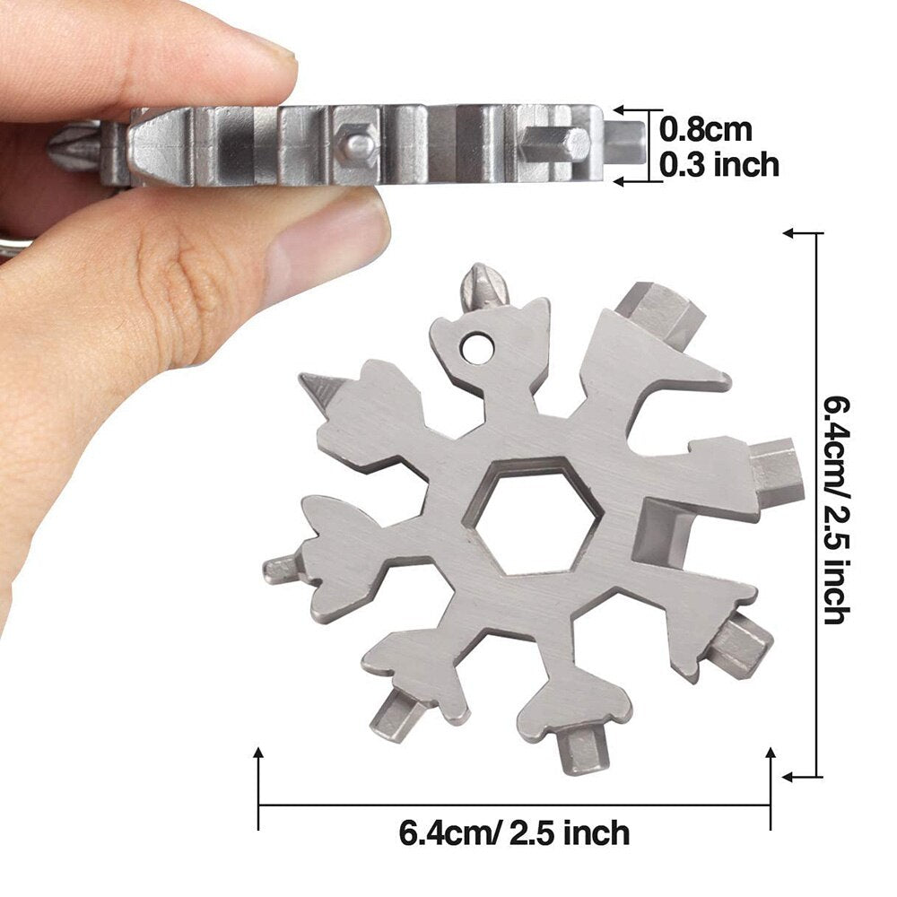 18-in-1 Stainless Steel Snowflakes Multi-tool - Premium  from Shoponeer - Just $10.99! Shop now at Shoponeer