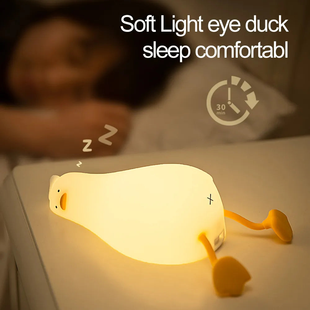 Squishy Silicone Duck Night Lamp - Premium  from Shoponeer - Just $23.99! Shop now at Shoponeer