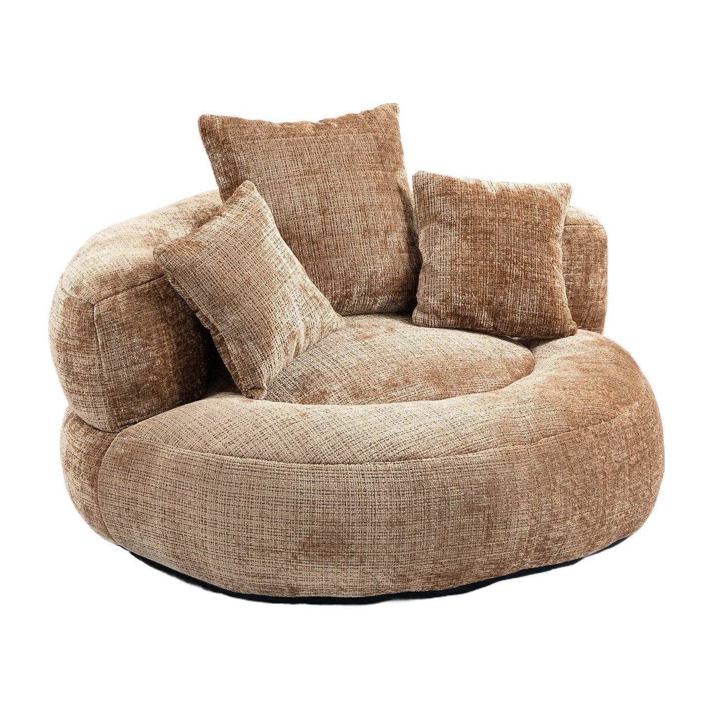 High Back Bean Bag Lounge Chair – Chenille Lazy Sofa with Armrests for Living Room or Bedroom
