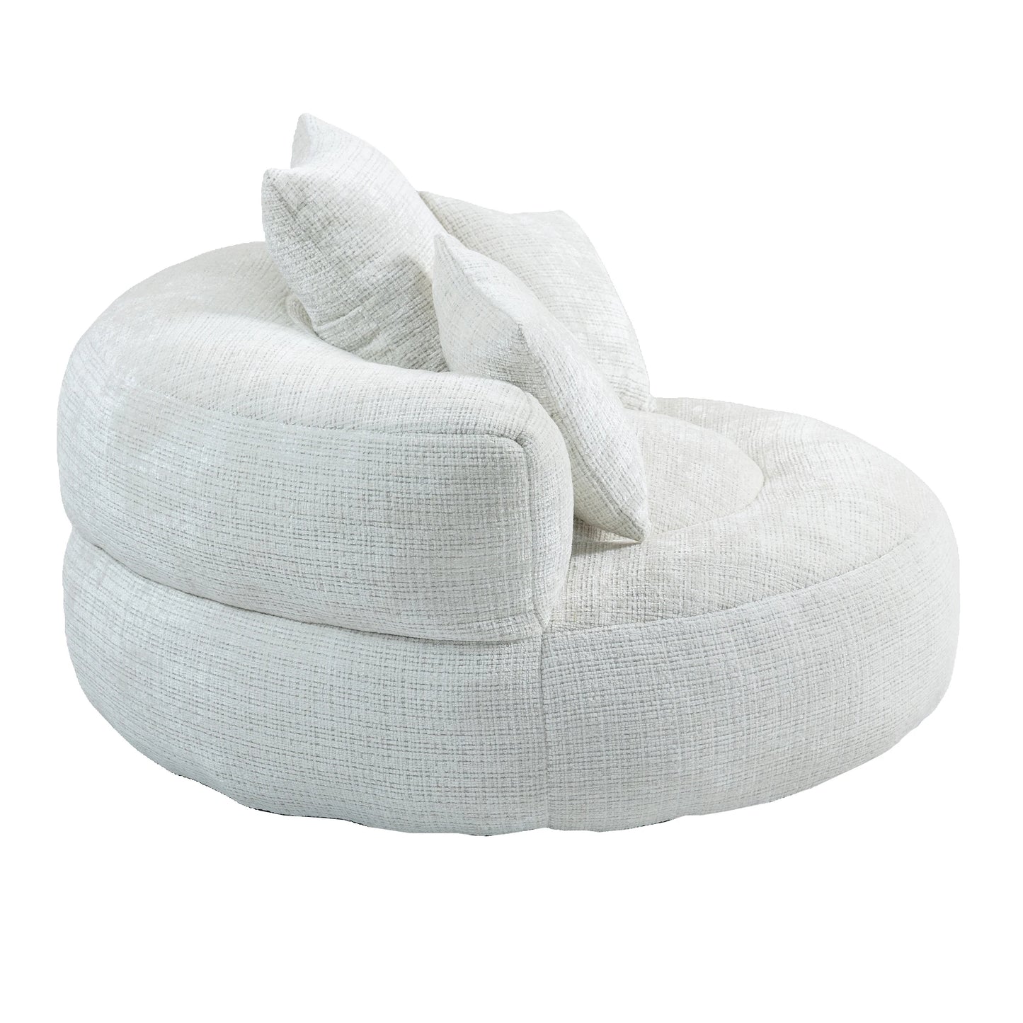 High Back Bean Bag Lounge Chair – Chenille Lazy Sofa with Armrests for Living Room or Bedroom