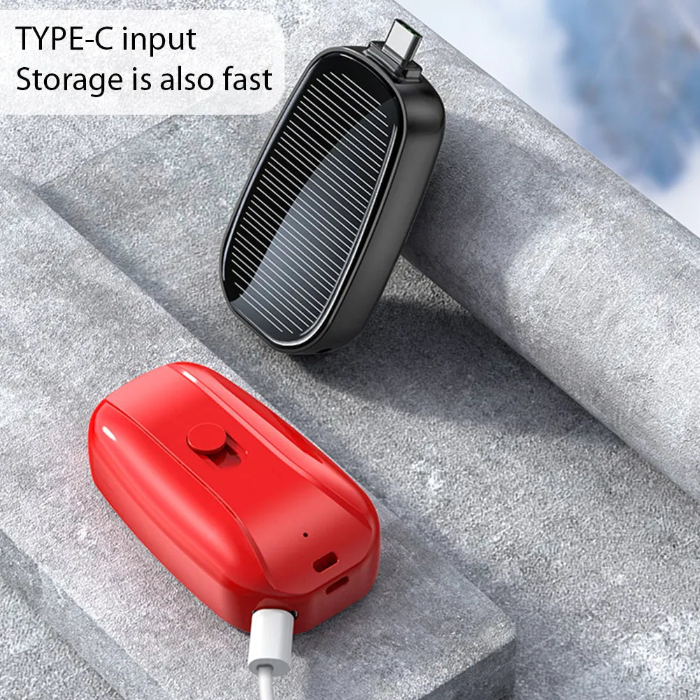 Portable Solar Power Bank Charger Keychain - Premium  from Shoponeer - Just $25.99! Shop now at Shoponeer