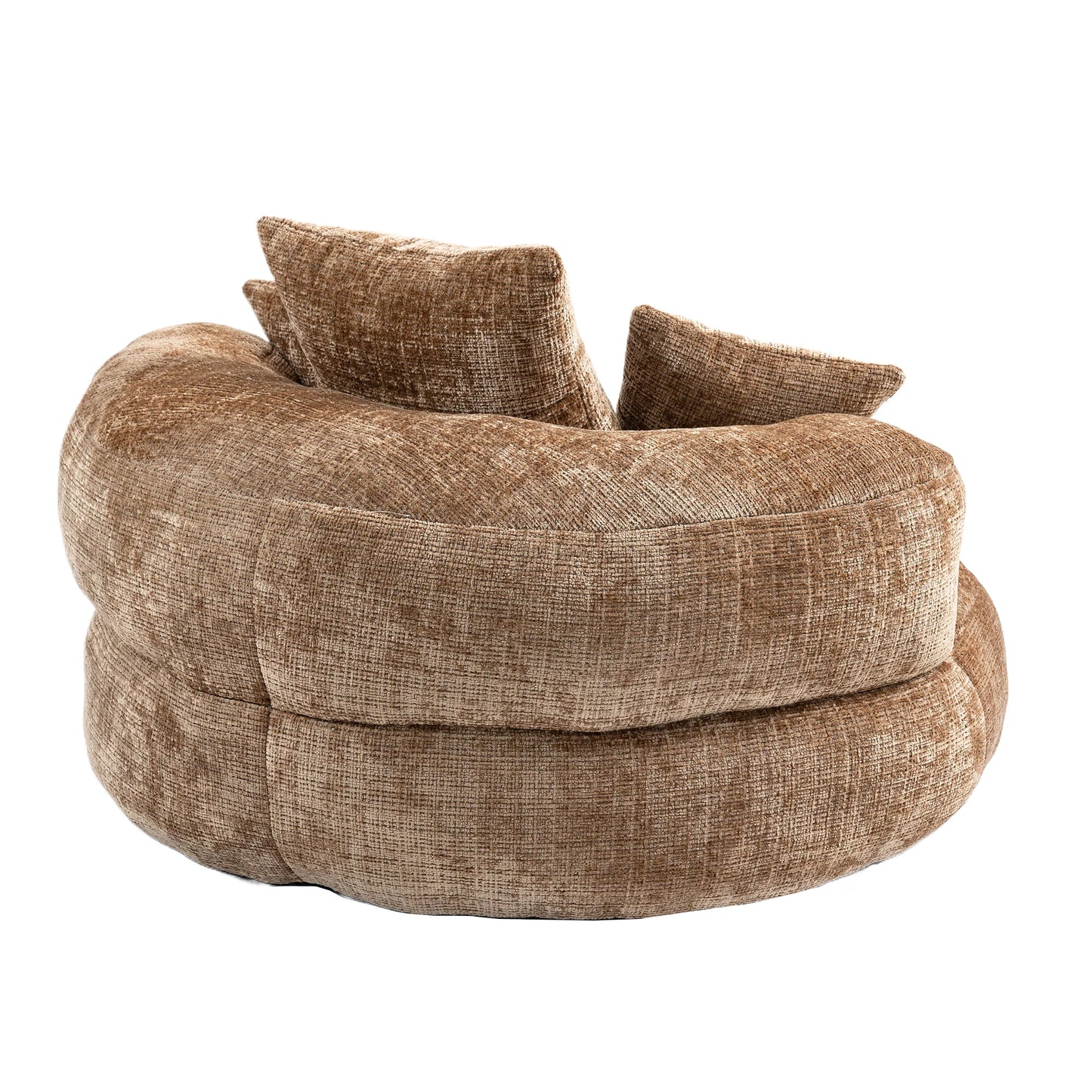 High Back Bean Bag Lounge Chair – Chenille Lazy Sofa with Armrests for Living Room or Bedroom