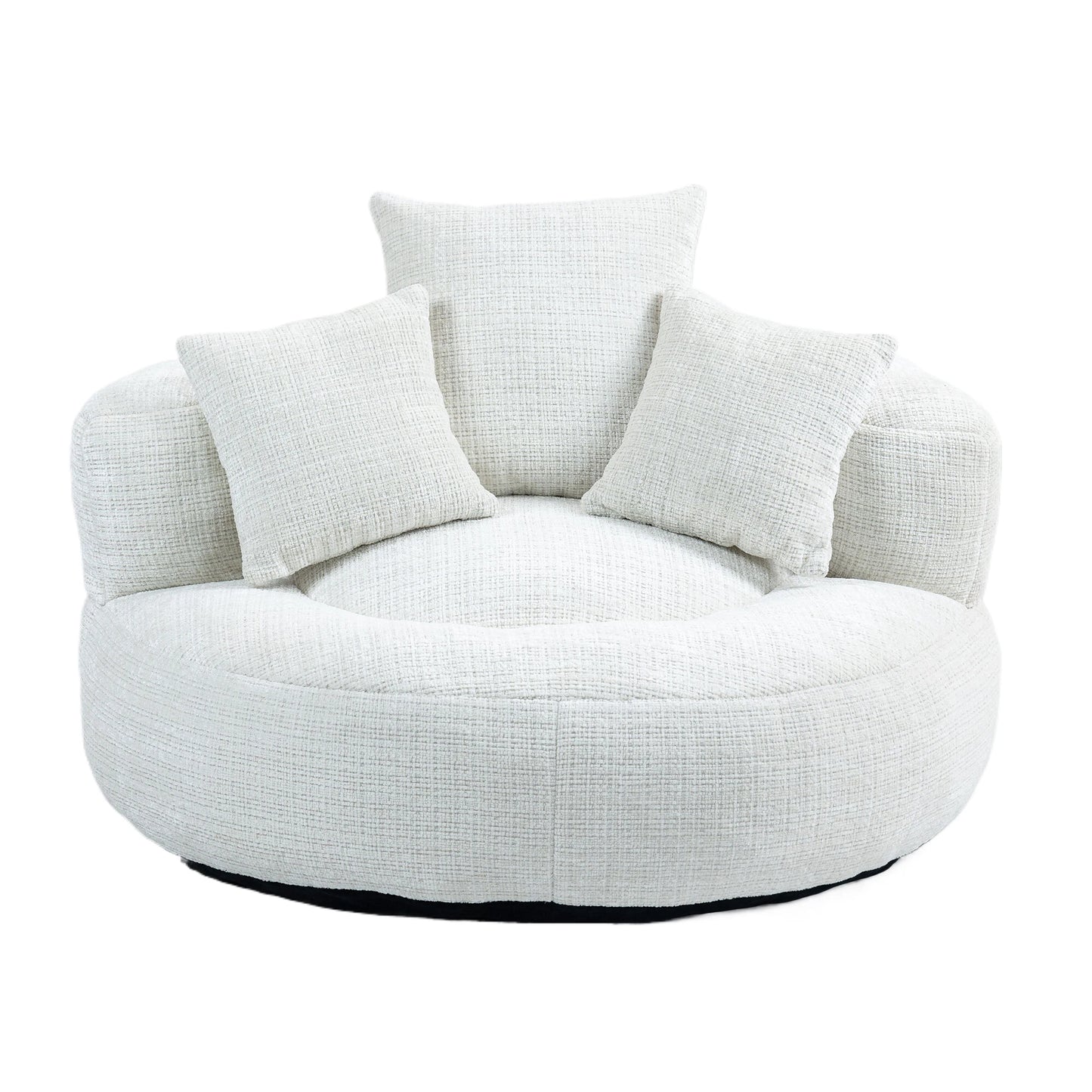 High Back Bean Bag Lounge Chair – Chenille Lazy Sofa with Armrests for Living Room or Bedroom