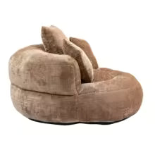 High Back Bean Bag Lounge Chair – Chenille Lazy Sofa with Armrests for Living Room or Bedroom