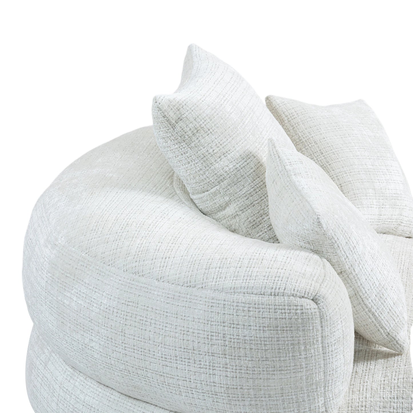 High Back Bean Bag Lounge Chair – Chenille Lazy Sofa with Armrests for Living Room or Bedroom