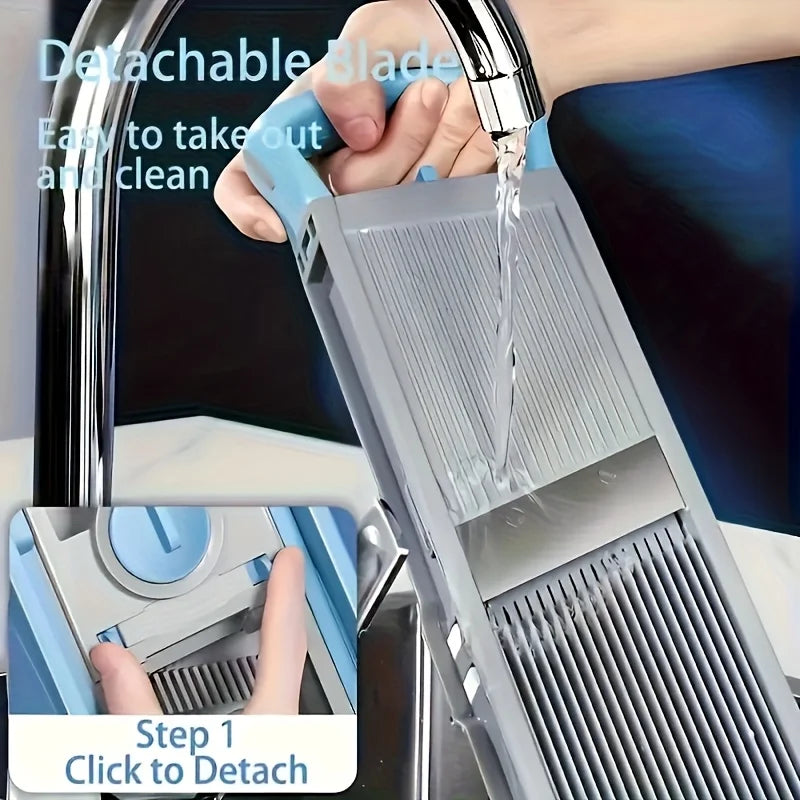 Adjustable Vegetable Slicer and Chopper – Safe Multi-Function Dicer with Julienne Modes