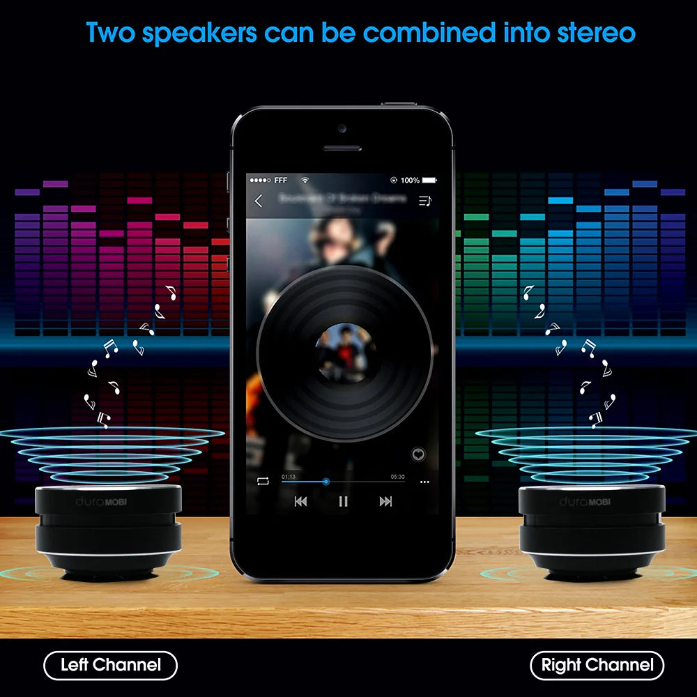Mini Bone Conduction Bluetooth Speaker – Portable Wireless Speaker with Built-In Mic