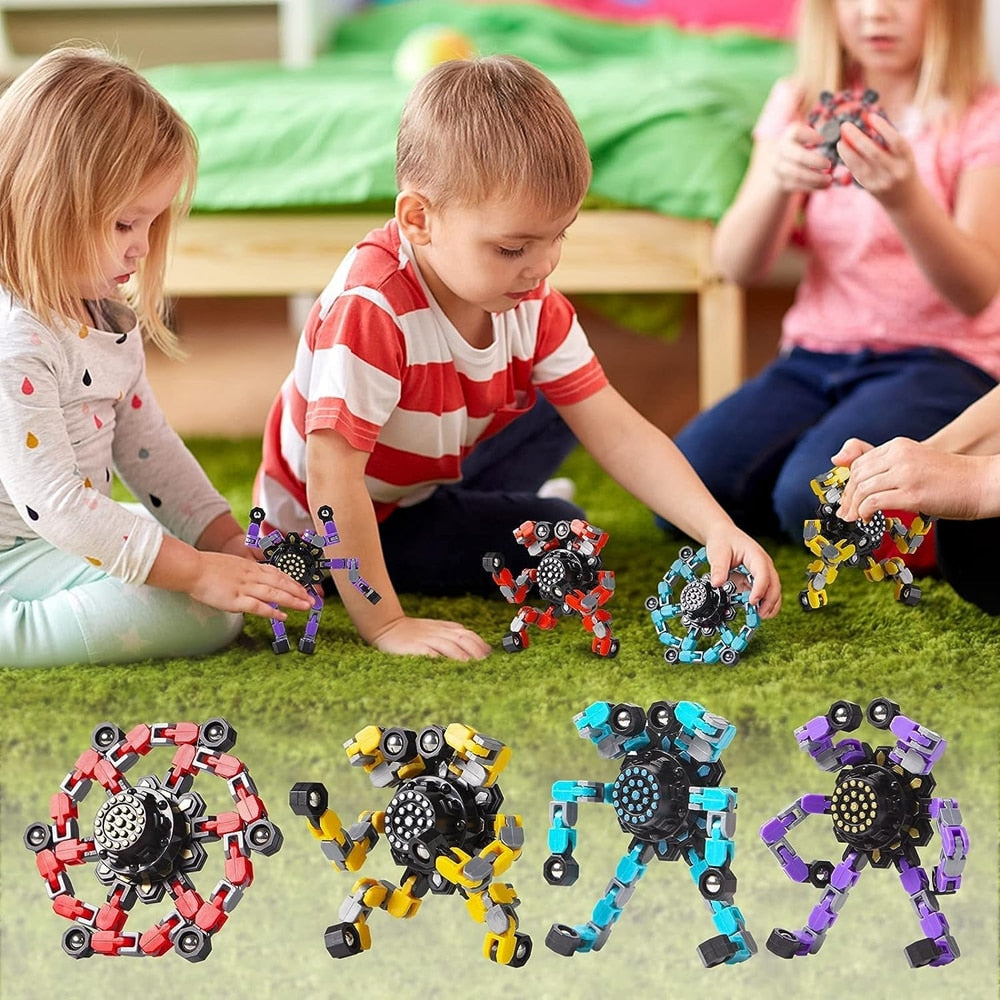 4PCS Transformable Fidget Spinners - Premium  from Shoponeer - Just $13.99! Shop now at Shoponeer