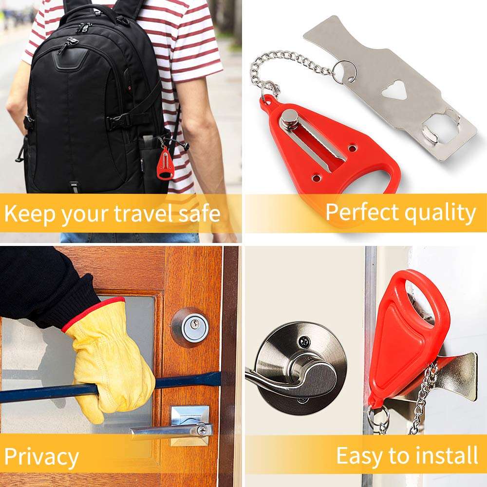 Anti Theft Portable Door Lock - Premium  from Shoponeer - Just $14.99! Shop now at Shoponeer