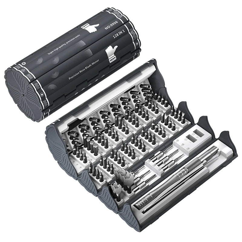 128-in-1 Precision Screwdriver Set – Magnetic Bit Kit for Electronics and Repair