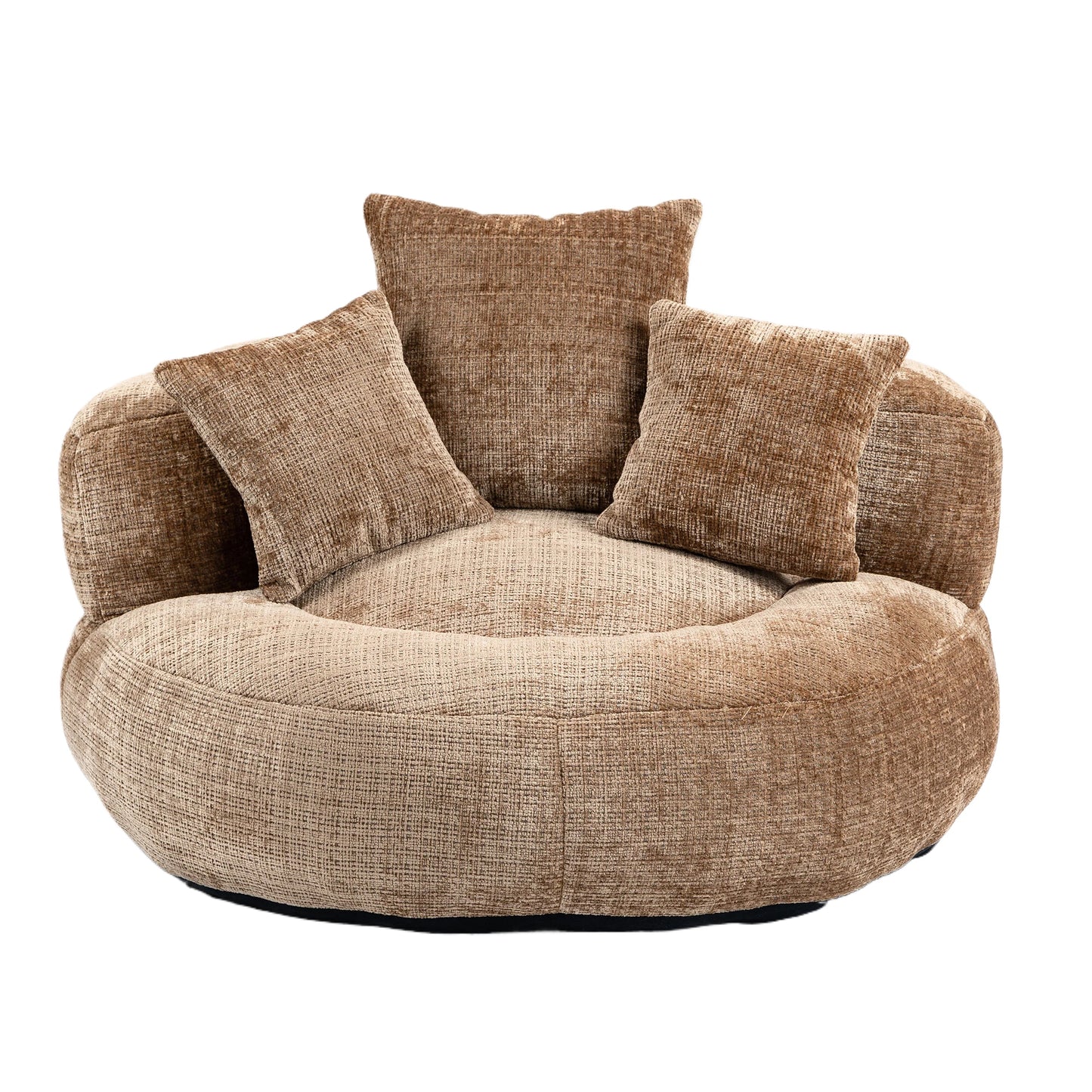 High Back Bean Bag Lounge Chair – Chenille Lazy Sofa with Armrests for Living Room or Bedroom