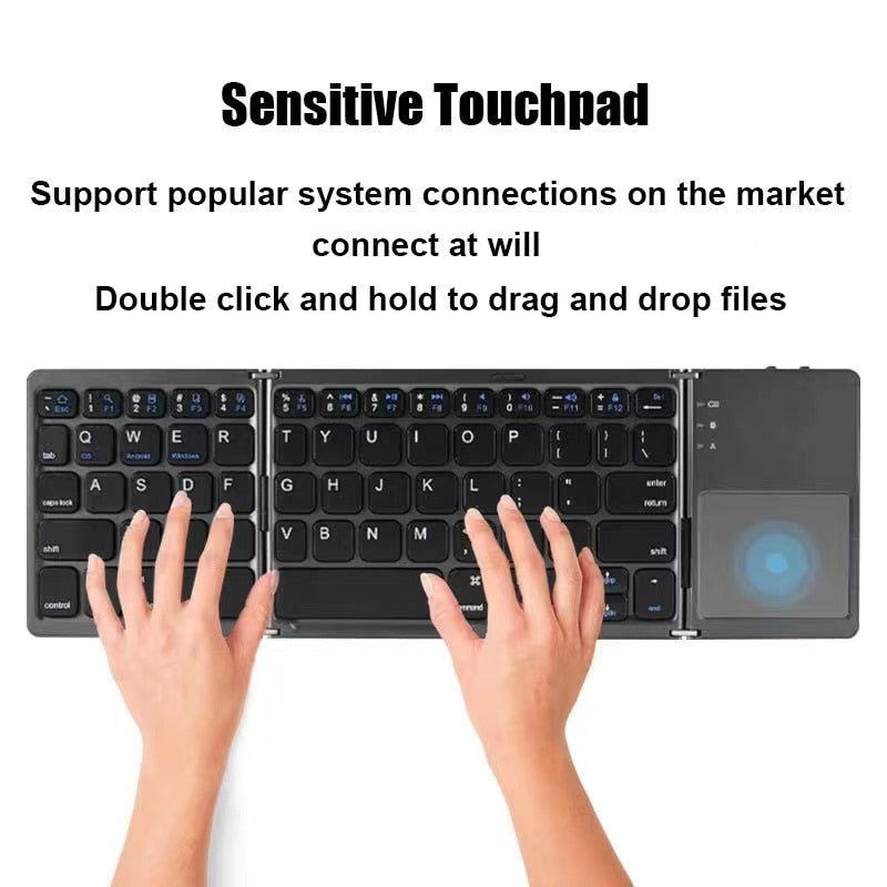 Multi-function Wireless Folding Keyboard - Premium  from Shoponeer - Just $24.34! Shop now at Shoponeer