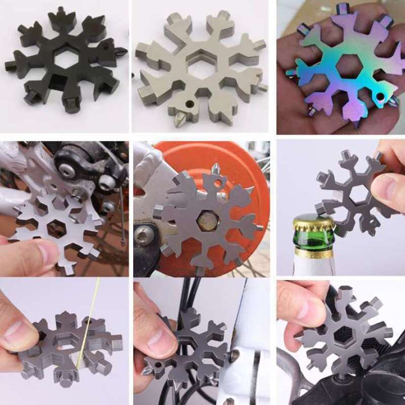 18-in-1 Stainless Steel Snowflakes Multi-tool - Premium  from Shoponeer - Just $10.99! Shop now at Shoponeer