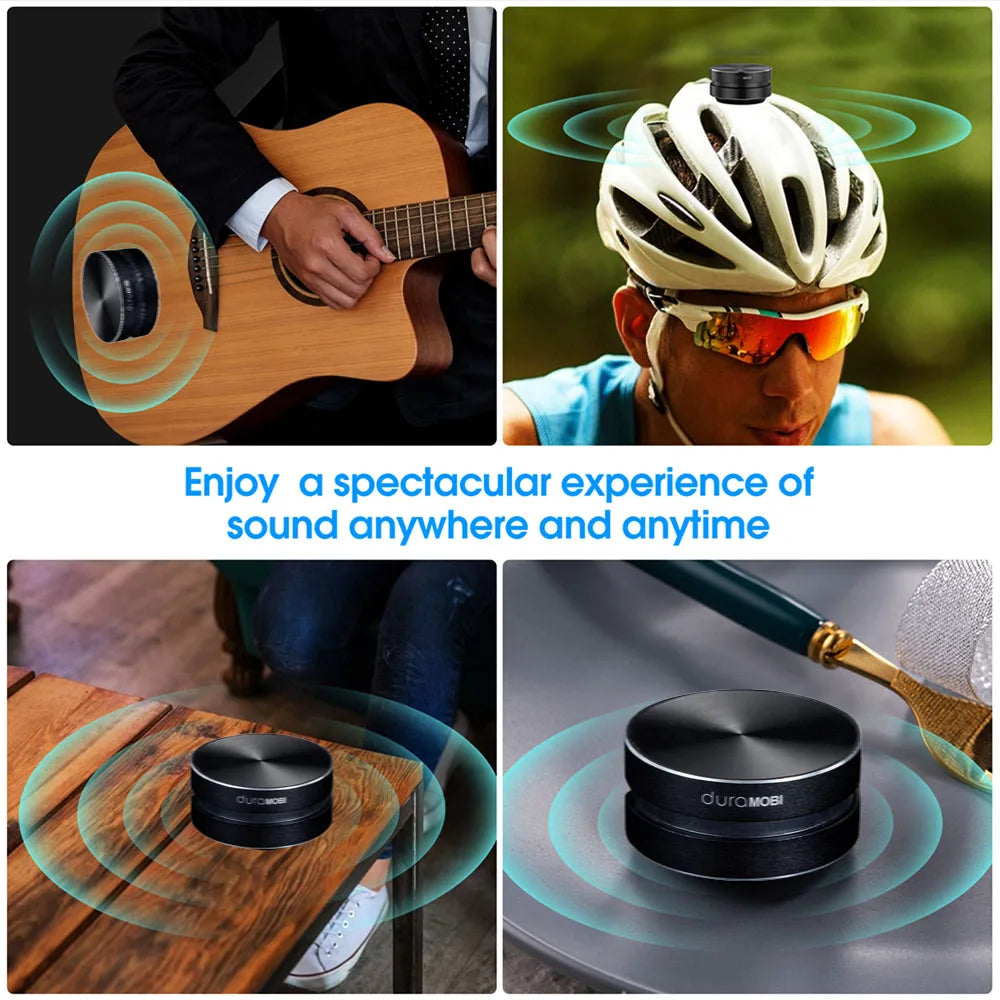 Mini Bone Conduction Bluetooth Speaker – Portable Wireless Speaker with Built-In Mic