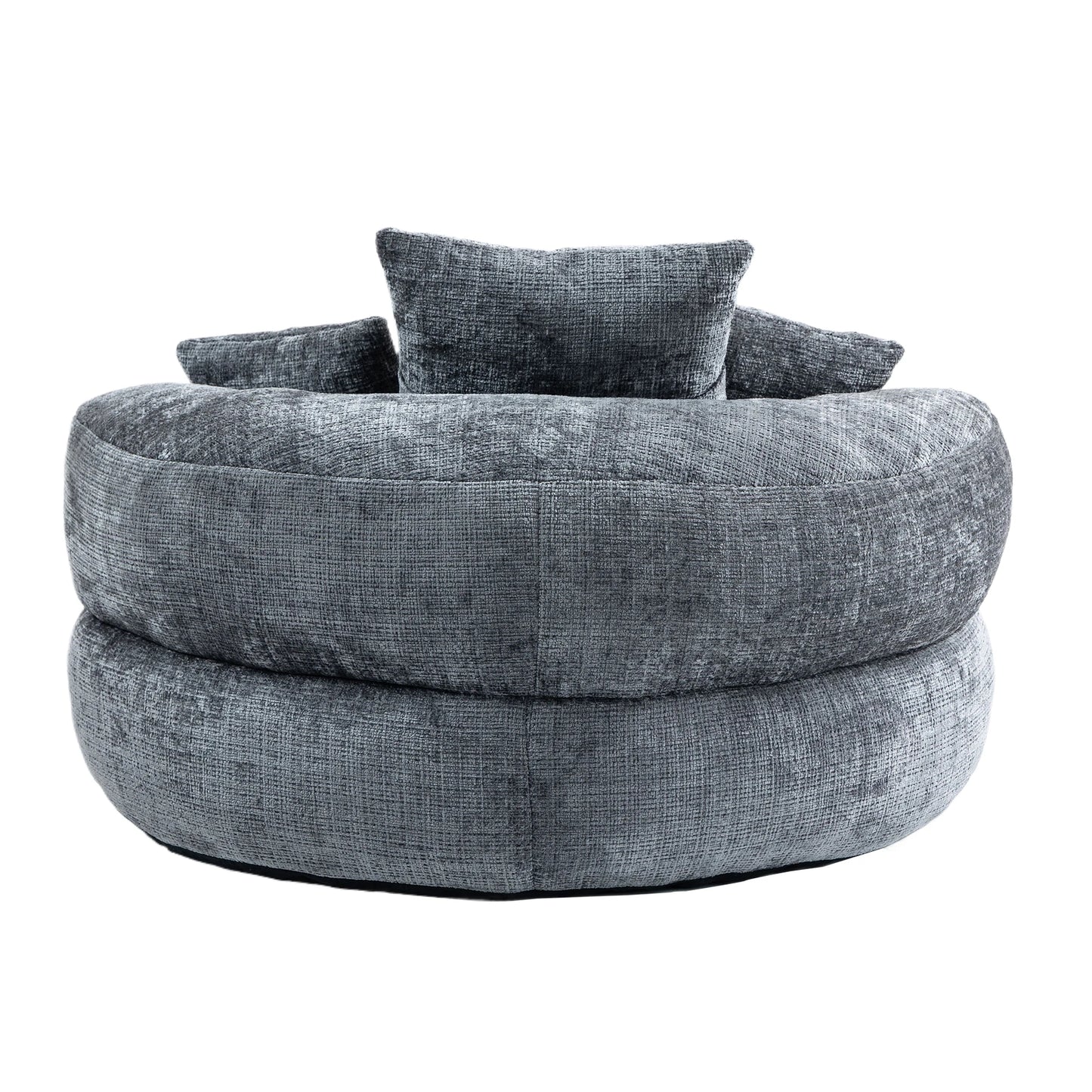 High Back Bean Bag Lounge Chair – Chenille Lazy Sofa with Armrests for Living Room or Bedroom