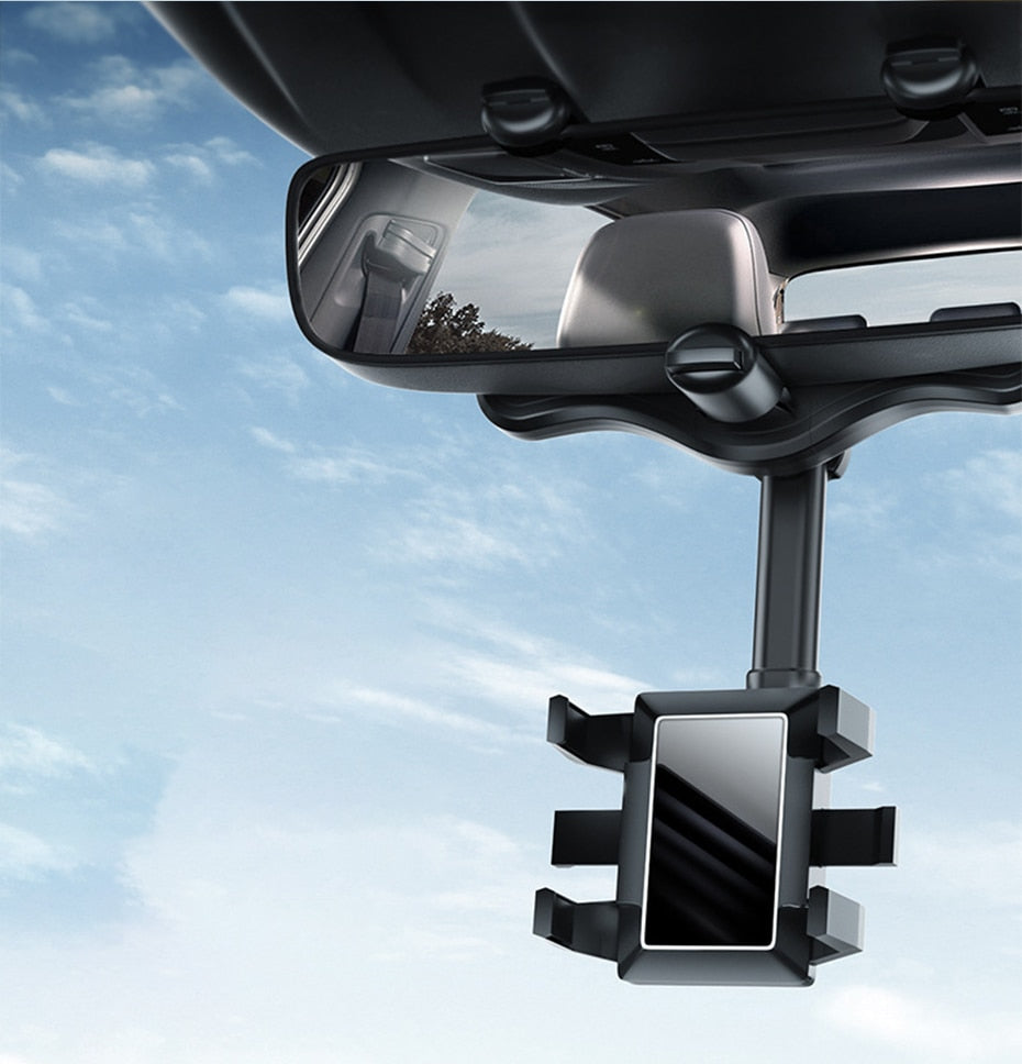 360° Rotatable Rearview Mirror Phone Mount - Premium  from Shoponeer - Just $24.99! Shop now at Shoponeer