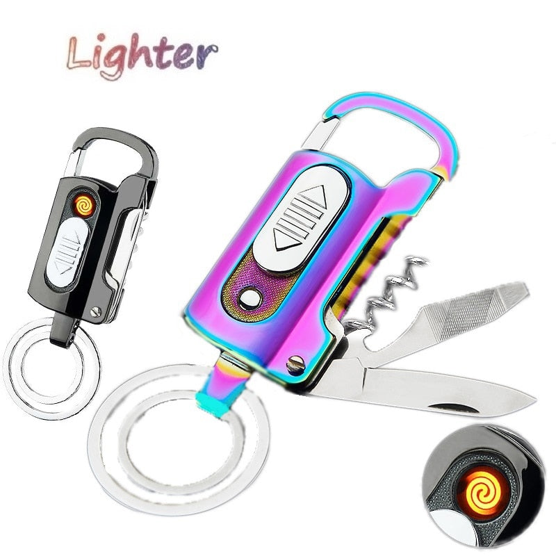 Electronic Multifunctional Metal Windproof Lighter - Premium  from Shoponeer - Just $24.98! Shop now at Shoponeer